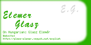 elemer glasz business card